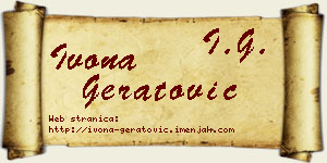Ivona Geratović vizit kartica